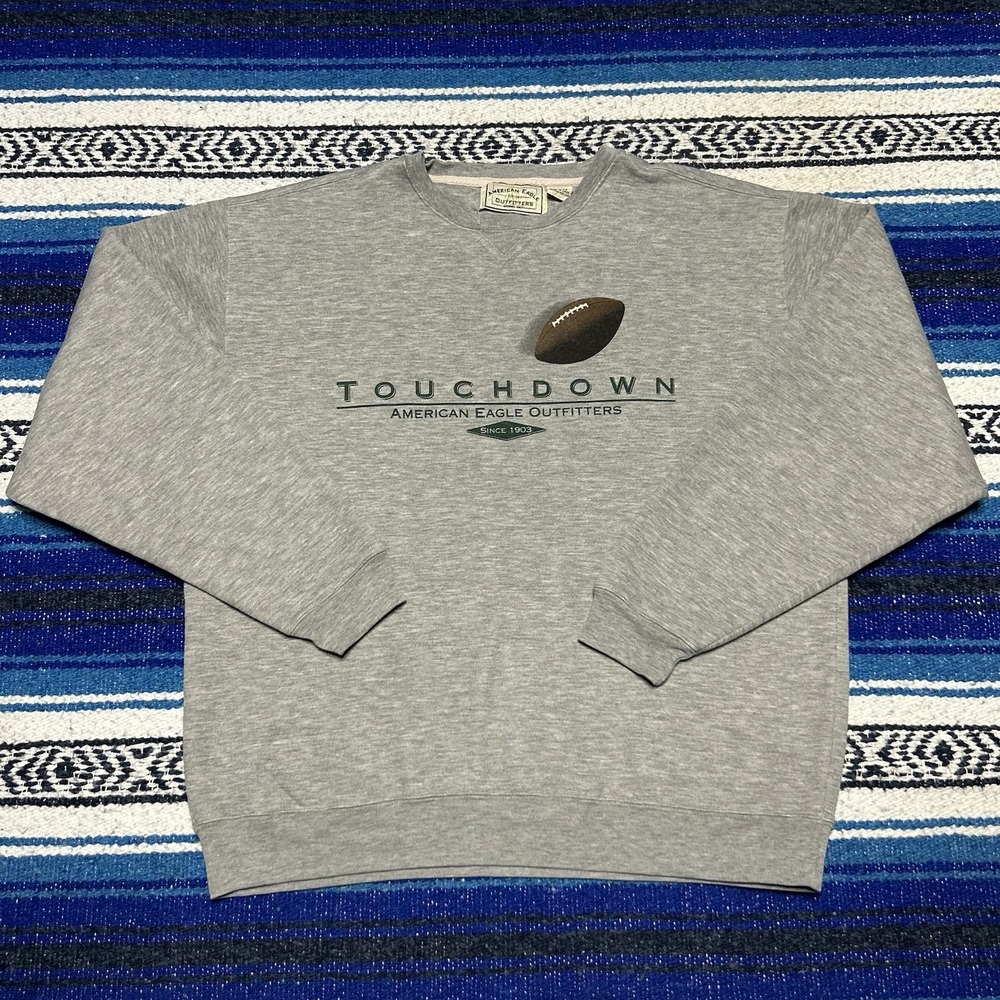 Vintage Y2K Mens XL  American Eagle Football Sweatshirt Football Preppy Shirt